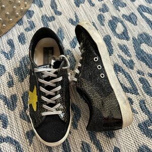 Golden Goose black sparkly sneakers 41 $625